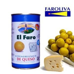 Oliwki El Faro zielone z pastą serową (370 ml) – Kremowy akcent do każdej potrawy