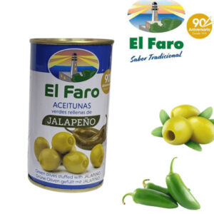Oliwki El Faro zielone z pastą jalapeño (370 ml) – Pikantna eksplozja smaku